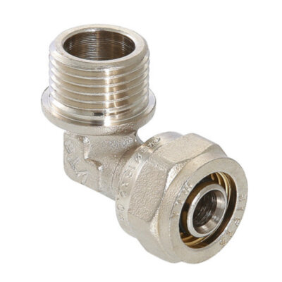 Угольник 90 градусов VALTEC VTm.353 НР 1/2" DN 20x15 PN 10 латунный никелированный