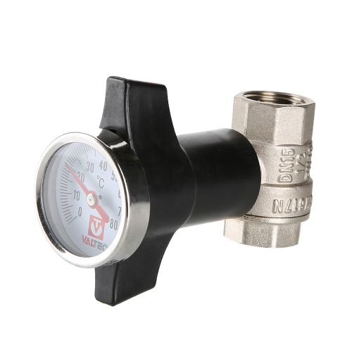 Кран шаровой VALTEC 3/4" Ду20 Ру40 c термометром VT.808.N.05