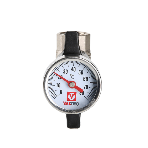 Кран шаровой VALTEC 3/4" Ду20 Ру40 c термометром VT.808.N.05