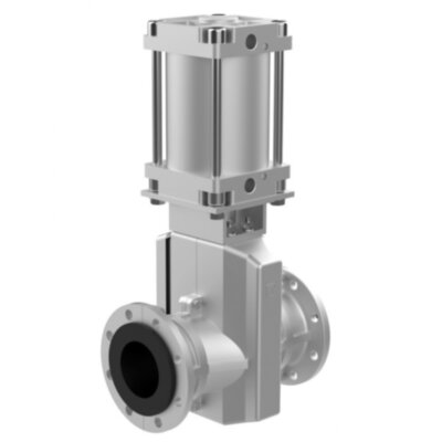 Задвижка шланговая Ду 100 Ру 10 с пневмоприводом