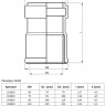 Муфта насадная PP-MD Ostendorf Skolan Safe SKAM DN 160 (переход на металл) 2