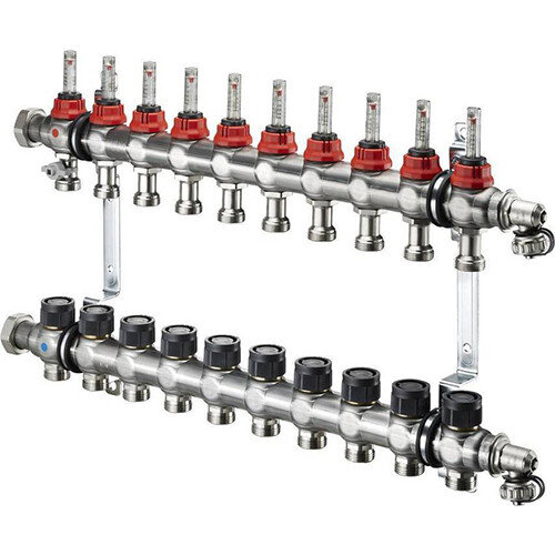 Коллекторная группа Oventrop Multidis SF 10 с расходомерами