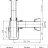 Сифон HL132/40 DN40х5/4" для умывальника, с декор. розеткой, горизонтальный выпуск 2