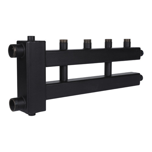 Коллектор распределительный ROMMER RDG-0018-014023 3-х контурный НР 1"x1 1/2" Ду 40 Ру 4 дублёр рядный с гидравлическим разделителем 1