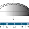 Заглушка 32х2 (ду25) ГОСТ 17379-2001 эллиптическая стальная 2