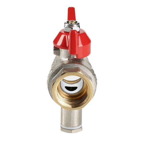 Кран шаровой VALTEC 1/2" Ду15 Ру25 для подключения датчика температуры VT.247.N.04
