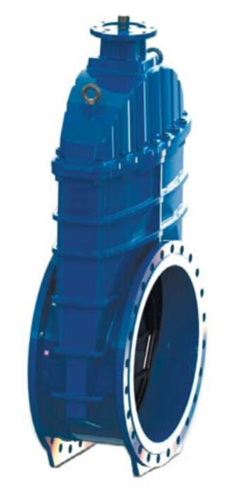 Задвижка VGA D21.04 DN 800 PN 16 фланцевая клиновая чугунная под электропривод с обрезиненным клином с невыдвижным шпинделем с ISO фланцем