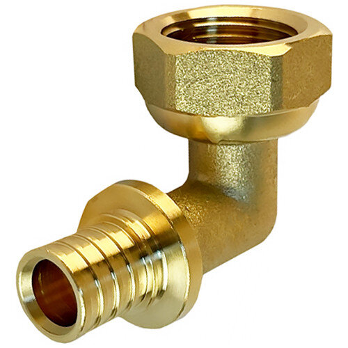 Угольник надвижной VALFEX VF.455.AF 3/4" Ду 20 Ру 16 с накидной гайкой, латунный