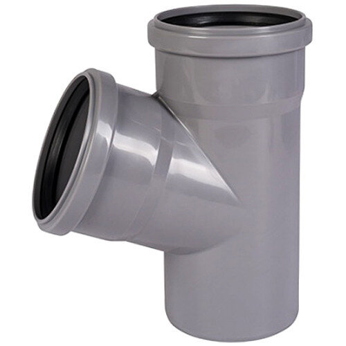 Тройник канализационный PP-H Ostendorf HT HTEA DN 110/110х67° цвет серый