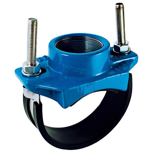 Хомут врезной резьбовой DN 80х1" для трубы 80-150 мм