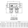 Коллектор распределительный VALFEX VF.580.N.0602 2 отвода ВР-НР 1"х1/2" DN 25 PN 10 с шаровыми кранами 2