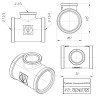 Латунный тройник VALTEC 1 1/4" х 3/4" х 1 1/4" переходной VTr.750.N.0705 5