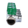 Коллектор распределительный STOUT SMB 6850 4 отвода ВР-НР 1"х3/4" DN 25 PN 16 с регулирующими клапанами 3