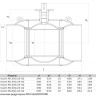 Кран шаровой ALSO RS КШ.П.RS.350.25-02 Ду 350 Ру 25 с редуктором стандартнопроходный под приварку, корпус - 09Г2С 2