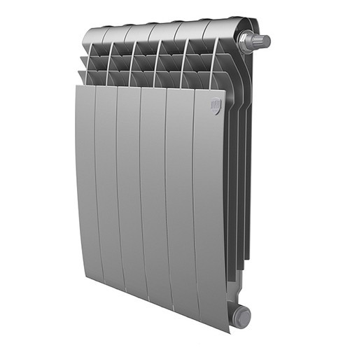 Радиатор биметаллический Royal Thermo BiLiner 500 VR (6 секций) Satin Silver 1