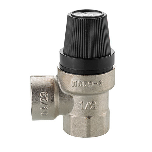 Клапан предохранительный VALTEC VT.0490.N.0415 1/2" DN 15 PN 10 пружинный с фиксированной настройкой 0,15 МПа, латунный с никелевым покрытием 6