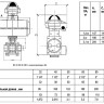 Кран шаровой ABRA BV61 DA DN 50 PN 40 с пневмоприводом нержавеющая сталь 2