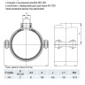Врезной хомут HAWLE 5250 DN 315 PN 16 системы HAKU с отводом с внутренней резьбой 2" 3