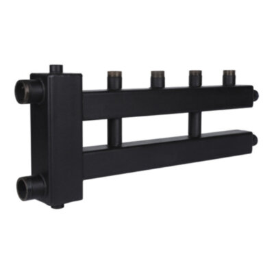 Коллектор распределительный ROMMER RDG-0018-014023 3-х контурный НР 1"x1 1/2" Ду 40 Ру 4 дублёр рядный с гидравлическим разделителем