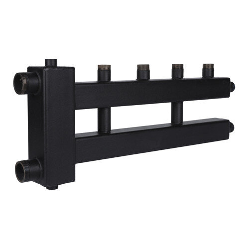 Коллектор распределительный ROMMER RDG-0018-014023 3-х контурный НР 1"x1 1/2" Ду 40 Ру 4 дублёр рядный с гидравлическим разделителем