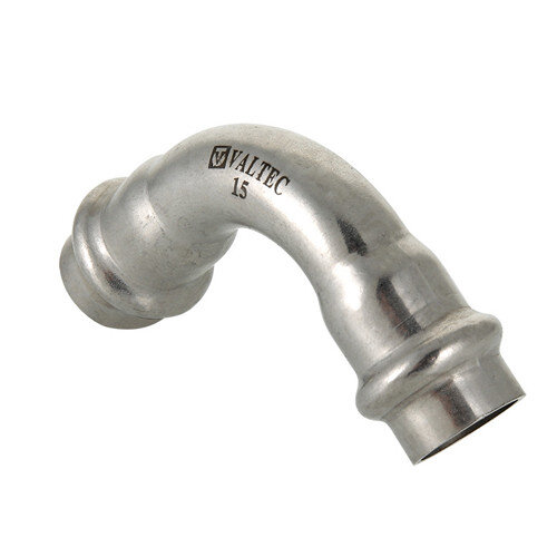 Угольник 90 градусов VALTEC VTi.951.I DN 42 PN 16 двухраструбный нержавеющая сталь