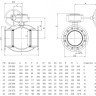 Кран шаровой NAVAL 235580 DN 500 PN 25 стальной полнопроходный фланцевый с редуктором 2