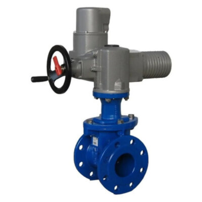 Задвижка Jafar 2911 DN 1200 PN 16 с обрезиненным клином с электроприводом фланцевая