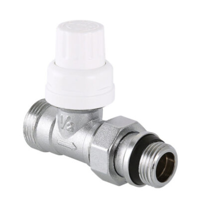 Клапан радиаторный Valtec VT.032.NER 1/2" x 3/4" (евроконус) DN 15 PN 10 прямой с самоуплотняющимся полусгоном