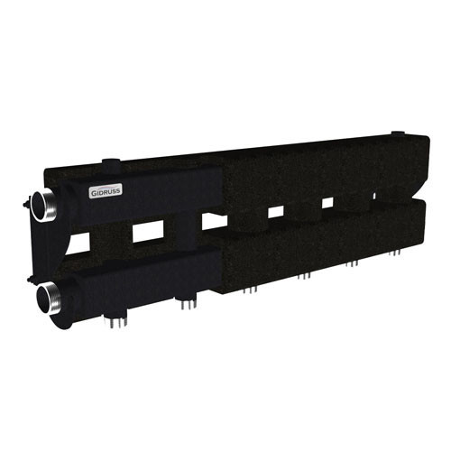 Коллектор распределительный GIDRUSS MK-100-3.EPP 3-х контурный НР 1 1/4"x1" Ду 32 Ру 6 модульный в термоизоляции 1