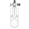 Задвижка GROSS DN 1200 PN 2 шиберная с выдвижным штоком c электроприводом AUMA 2