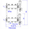 Коллекторная группа VALTEC VTc.588.EMNX.0605 5-ти контурный ВР-НР 1"x3/4" DN 25 PN 9 с регулирующими и балансировочными клапанами 5