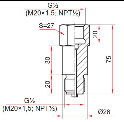 Переходник для кронштейна G1/2" УТ-00049806