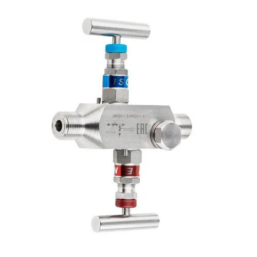 Игольчатый клапан двухвентильный Росма SS-2R 0-40 Мпа М20х1,5 00000040498