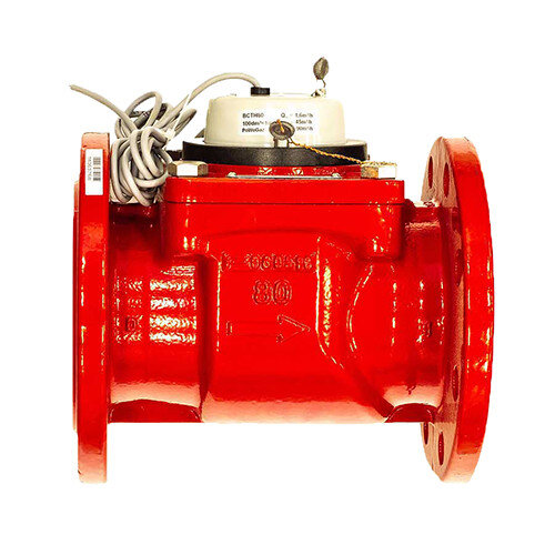 Счетчик для горячей воды Тепловодомер ВСТН-80 турбинный фланцевый с импульсным выходом