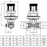 Автоматический регулятор перепада давления Valtec VT.041.G 1" DN 25 PN 25, 50-300 мбар 2