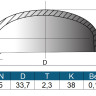 Заглушка 33,7х2,3 (ду25) ГОСТ 17379-2001 эллиптическая стальная 2