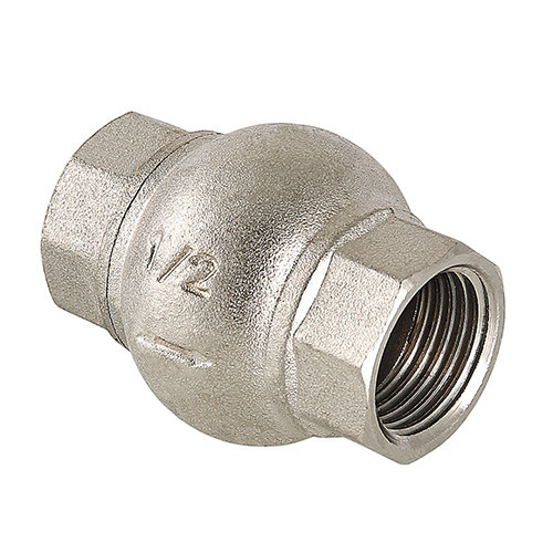 Клапан обратный VALTEC VT.151.N.04 1/2" DN 15 PN 40 пружинный резьбовой с латунным золотником, латунный с никелевым покрытием 6