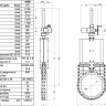 Задвижка шиберная ножевая VAG ZETA DN 1000 PN 10 с электроприводом AUMA SA14.6 2