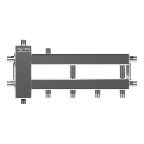 Коллектор распределительный GIDRUSS BMSS-40-3D 3-х контурный НР 3/4" Ду 20 Ру 6 балансировочный