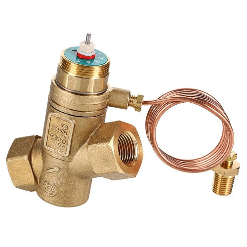 Автоматический регулятор перепада давления Valtec VT.043.GLA 1/2" DN 15 PN 25 настраиваемый с регулирующим клапаном, 3-17 кПа