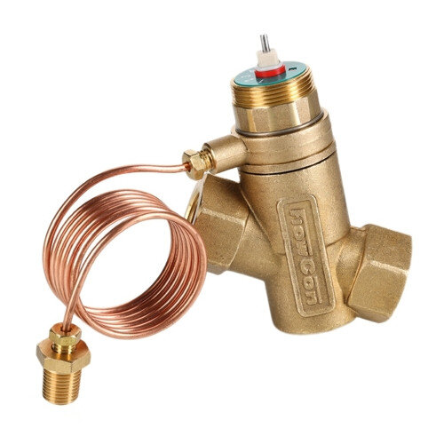 Автоматический регулятор перепада давления Valtec VT.043.GLA 1/2" DN 15 PN 25 настраиваемый с регулирующим клапаном, 3-17 кПа