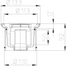 Надставной элемент HL38N.1 DN110 с круглой решёткой и сифоном HL0510.7E 2