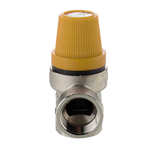 Клапан предохранительный VALTEC VT.0490.N.0460 1/2" DN 15 PN 10 пружинный с фиксированной настройкой 0,6 МПа, латунный с никелевым покрытием 4