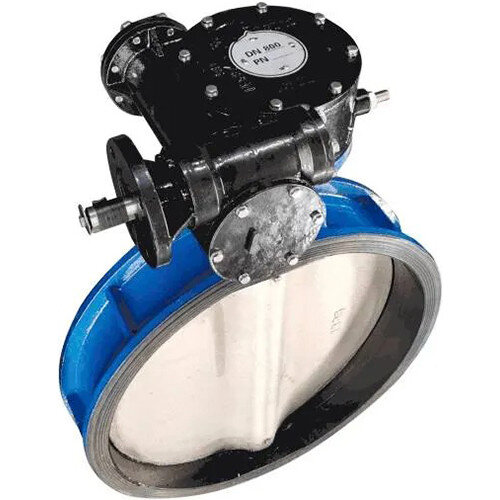 Затвор дисковый чугунный Benarmo 2011RA DN 800 PN 10/16 поворотный межфланцевый с редуктором под электропривод EURO