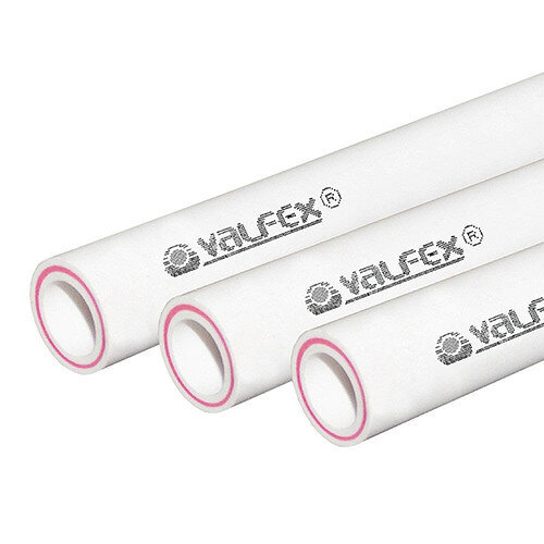 Полипропиленовая труба VALFEX 50х8,3х2000 PN 20 SDR 7,4 армированная стекловолокном белая