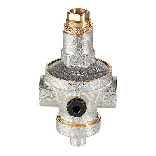 Редуктор давления VALTEC VT.085.N.0807 1 1/2'' DN 40 PN 25 мембранный, прямого действия, с демпферной камерой, латунный с никелевым покрытием