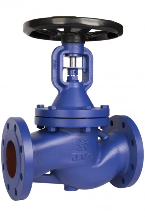 Вентиль запорный сильфонный РАШВОРК 334 Ду100 Ру16 чугунный фланцевый