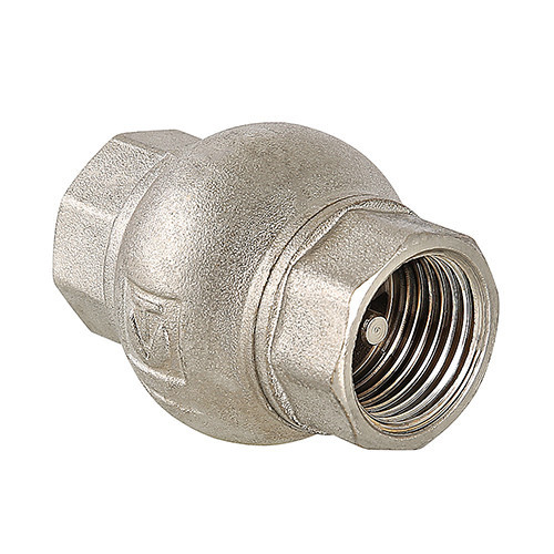Клапан обратный VALTEC VT.151.N.05 3/4" DN 20 PN 40 пружинный резьбовой с латунным золотником, латунный с никелевым покрытием