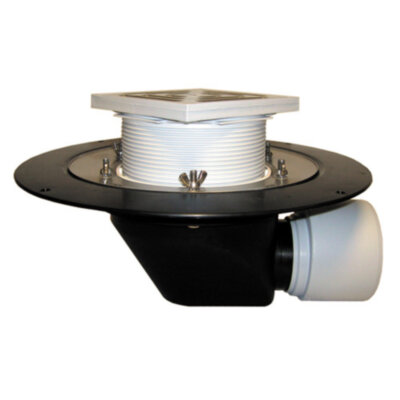 Кровельная воронка HL64B DN 75/110 с горизонтальным выпуском стандарт для эксплуатируемой кровли с переходником эксцентрическим