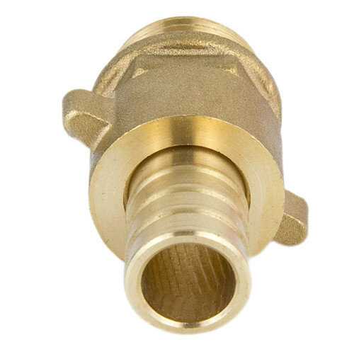 Переходник для шланга латунный Aquasfera 9104 DN 40x40 PN 25 резьба - 1 1/2''x40, разъемный, резьбовой НР-НР, 9104-06